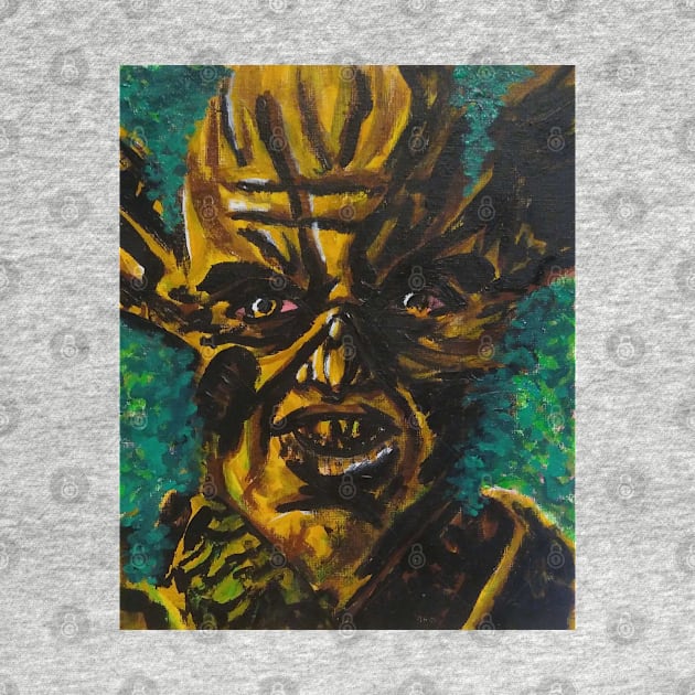 The Floronic Man "Wood Rue" portrait (original) by StagArtStudios